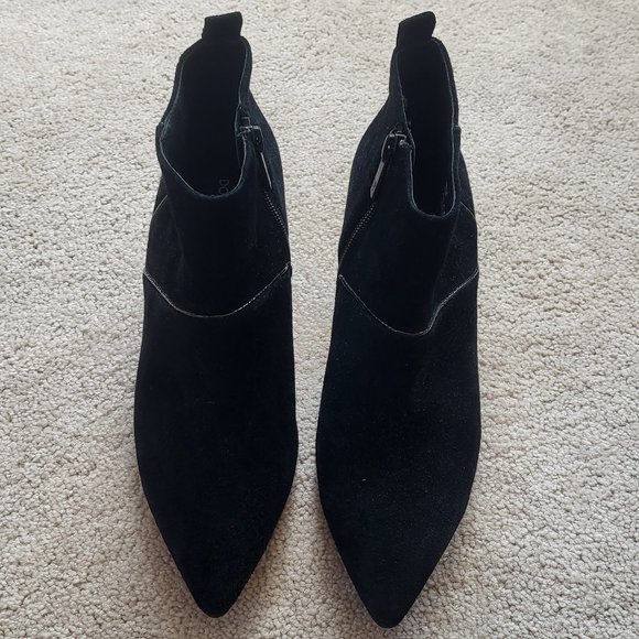 Fayla Black Suede Booties - Picture 1 of 9